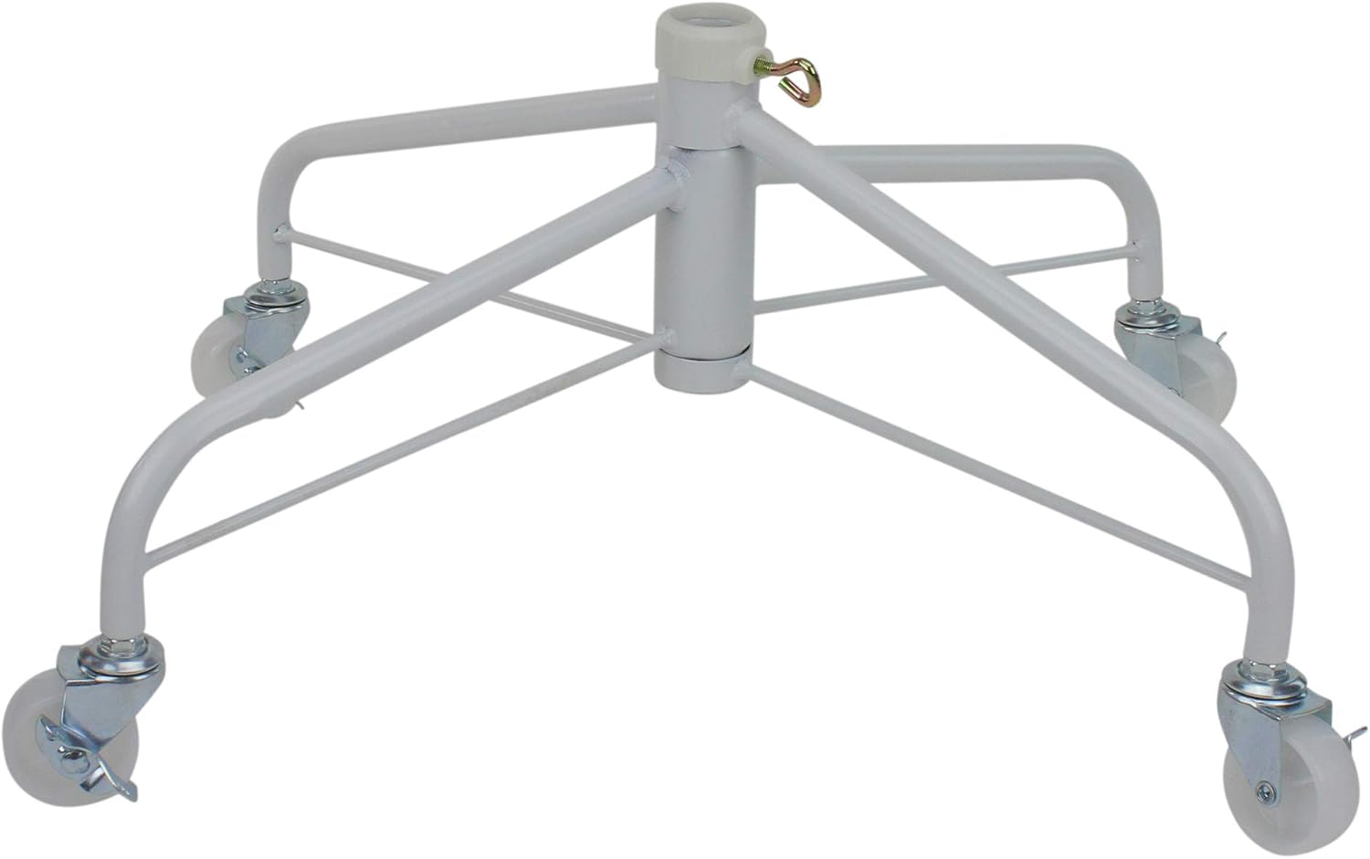Tree Stands - Northlight Metal Rolling Christmas Stand for 6.5'-7.5' Artificial Trees, White