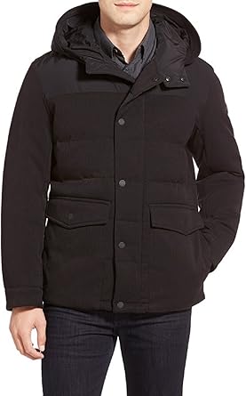 michael kors parka mens black
