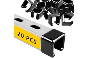 SIHAI (20 Pack) Black Unistrut End Caps, Flexible PVC Strut Channel Cover Caps for 1-5/8" strut Channel,Prevent Rust and Cuts on Metal Edges - Industrial & Home Use