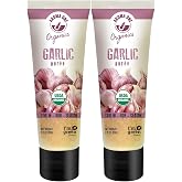 Aroma One Organic Garlic Paste in Squeeze Tubes, 2.8oz Each (2-Pack) | Skip Peeling and Mincing. Ready-To-Use Garlic Paste Saves Time for Sauces, Soups and Marinades