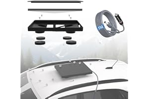 Starlink Mini Mount with 5m Car Charger, Magnetic Roof Mount for Trucks SUVs RVs Boats, Full Enclosure Protective Cover Hail 