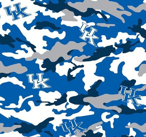 University of Kentucky Blue Camo Cotton Fabric - Sold By the Yard by Sykel