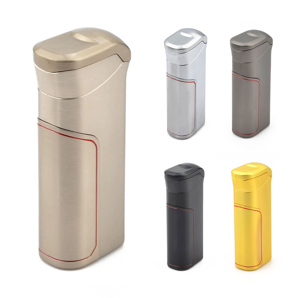 Oumosi Métal coupe-vent Briquet réutilisable double Arc USB léger avec 800 mAh Capacité de la batterie pour la maison