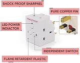 Karrma Ltd 3 Way Extension Plug UK Surge Protection 13A Switched Neon Splitter view 7