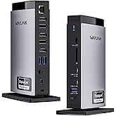 WAVLINK Docking Station 3 Monitors, Triple 4K@60Hz for MacBook M1/M2/M3/M4/Windows, Displaylink Dock with 3X HDMI or 2X Displ