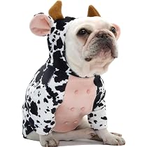 Amazon.com : French Bulldog Funny Dog Costume - Cow Dog Party ...