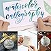 Paint Marker Pens - Fine Point Brush Tip, Metallic Permanent Paint Glitter Markers for Rock Painting, Glass Paint, Gift Card Making, Hand Calligraphy Lettering, Set of 15