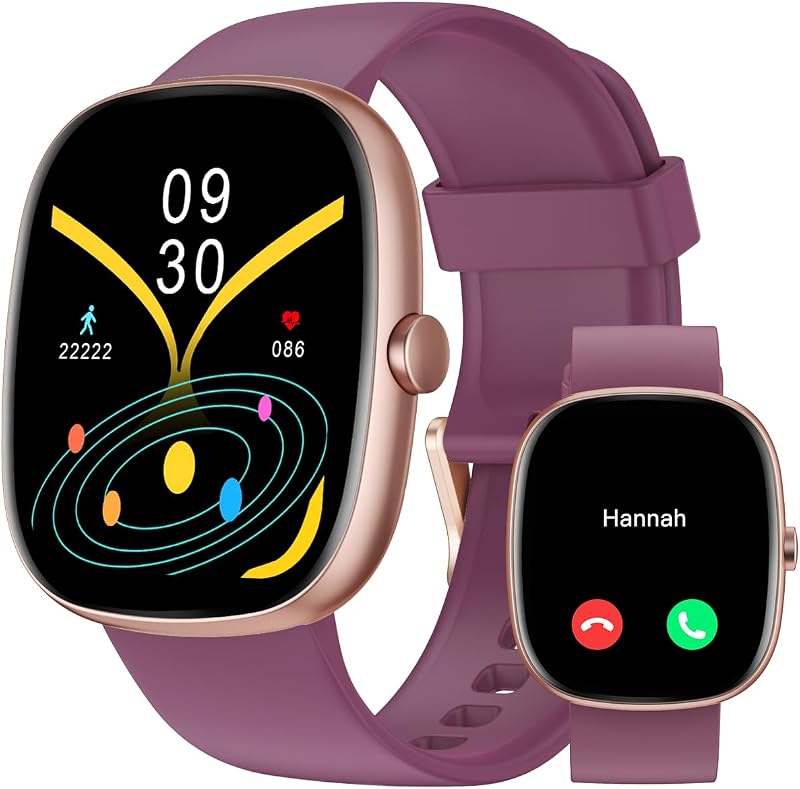 Smartwatch Damen mit Telefonfunktion,1.85"Smart Watch mit SpO2/Herzfrequenz