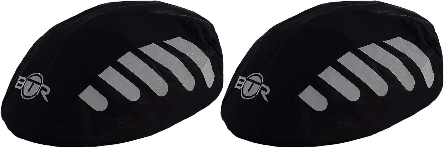 BTR Waterproof High Visibility Reflective Bicycle Helmet Covers x 2