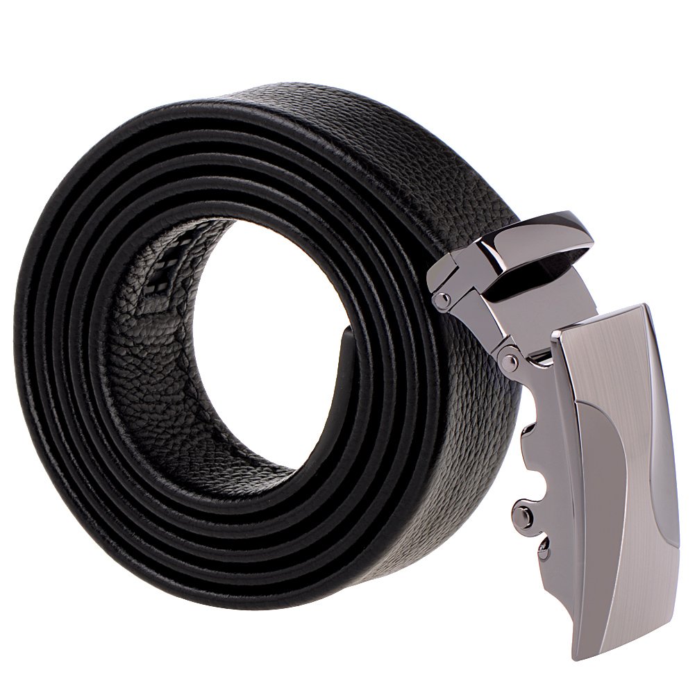 Vbiger Herren Gürtel Ledergürtel Vollrindledergürtel Schwarz