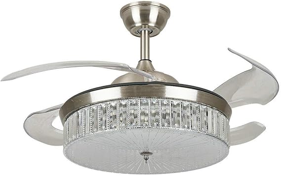 OUKANING 42"Invisible Fan Chandelier Led Luz de Techo Lámpara de