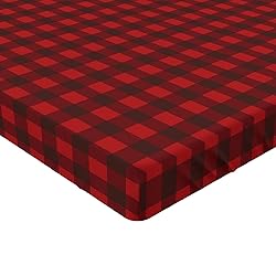 Lunarable Buffalo Plaid Fitted Sheet