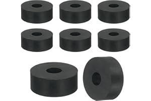 uxcell 12Pcs Thick Rubber Spacer, 1 Inch OD x 3/8 Inch ID x 3/8 Inch Thickness Round Rubber Bushings Anti Vibration Flat Spac