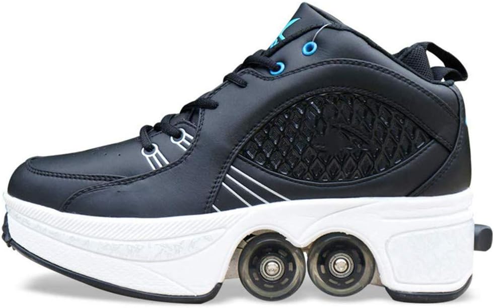 CHAONAO Shoes Roller, Roller Sneakers Shoes Wheels for Best Gifts, Quad Roller Pulley Ice Skates for Adult Outdoor Sports,38