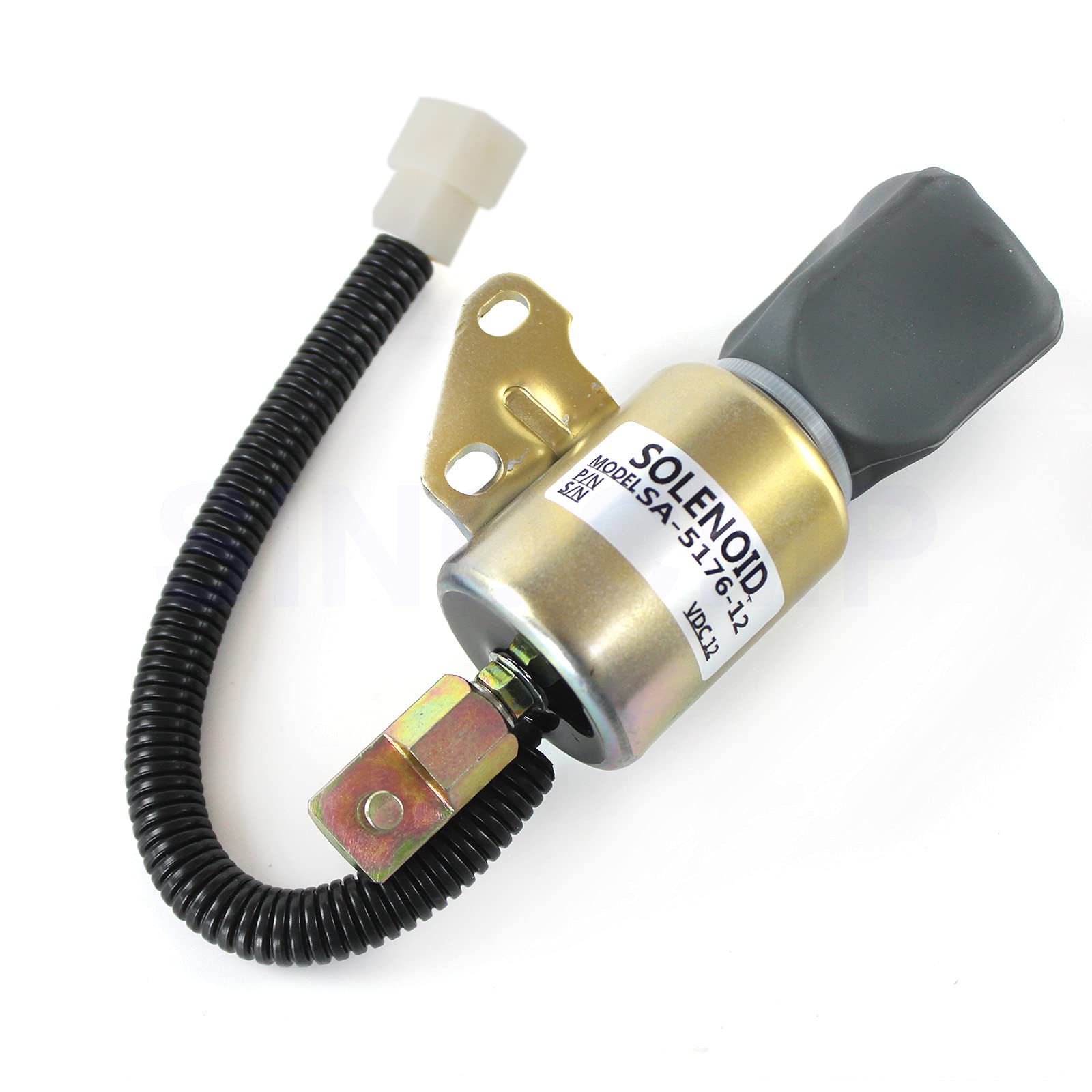 SINOCMP 1756ES-12SUC5B1S5 SA-5176-12 Fuel Shut Off Soleniod Valve 12V for Kubota Parts