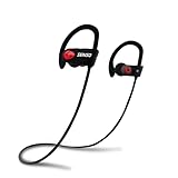SENSO Bluetooth Headphones, Best Wireless Sports Earphones w/ Mic IPX7 Waterproof HD Stereo Sweatproof Earbuds for Gym Running Workout 8 Hour Battery Noise Cancelling Headsets