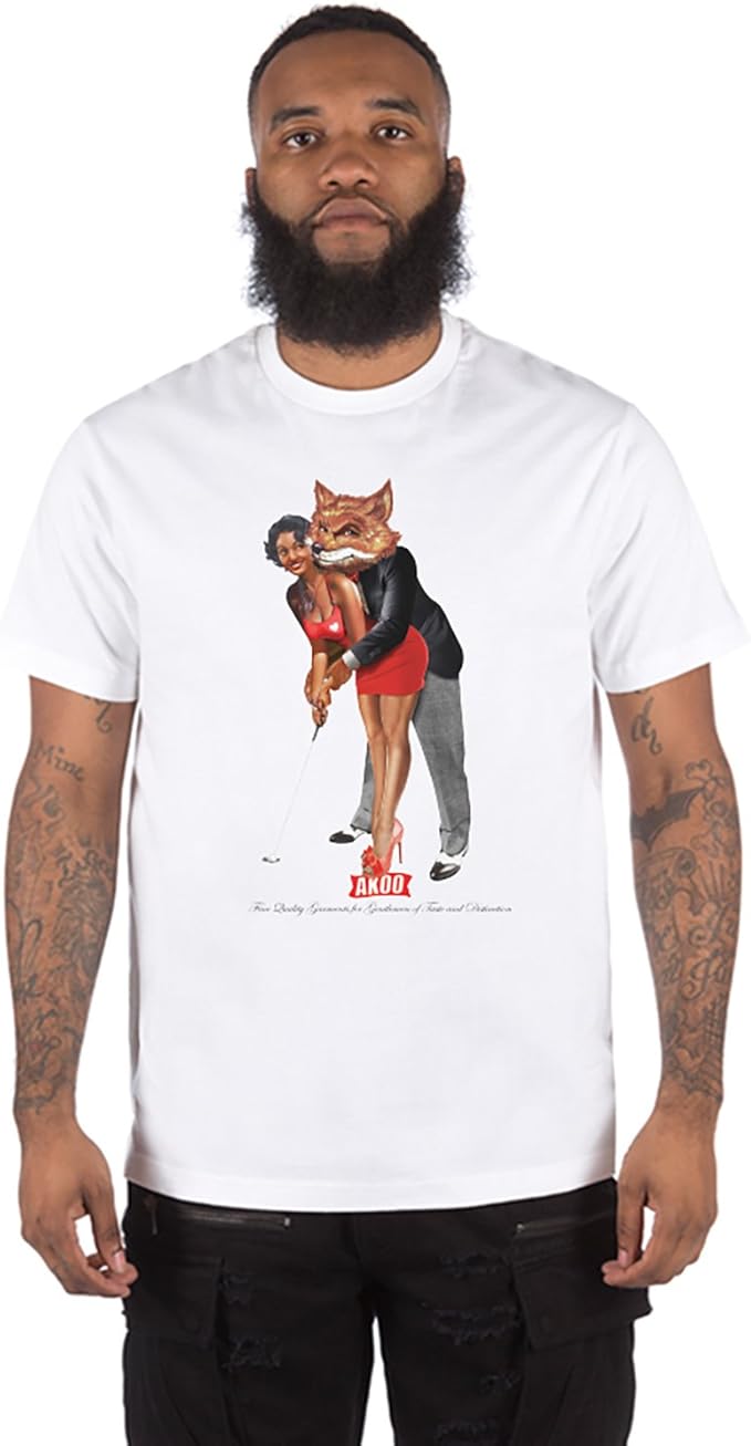 Akoo Love Lessons Short Sleeve Tee In White 781-1238 (2XL) | Amazon.com