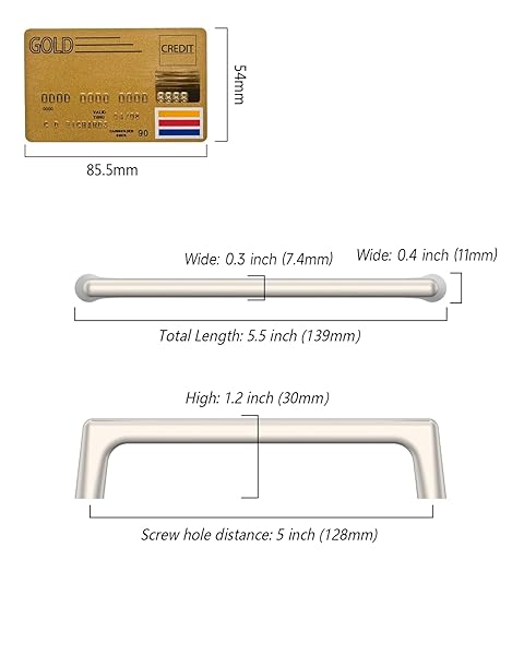 COINKOLY 10 PACK 5″(128MM) SATIN NICKEL CABINET PULLS KITCHEN DRAWER BRUSHED NICKEL CABINET HANDLES CUPBOARD HARDWARE FOR CABINETS