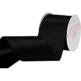 VATIN Black Satin Wired Ribbon 2-1/2" Black Satin Wired Ribbon for Gift Wrapping Decoration Crafts Home Decor -Continous 10 Yards