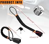 YUFANYA Steering Wheel Lock Seat Belt Lock Anti Theft Device 2 Keys Black view 2
