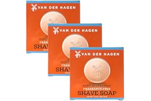 Van Der Hagen Men's Luxury Fragrance Free Shave Soap (Pack of 3)
