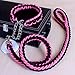 ACCENTORY Dog Nylon Adjustable Loop Slip Leash Rope Lead 1.2m Pet Products Remington Rope Slip Dog Leash 6-Feet Training Leashes (M(1.5cm), black-pink)
