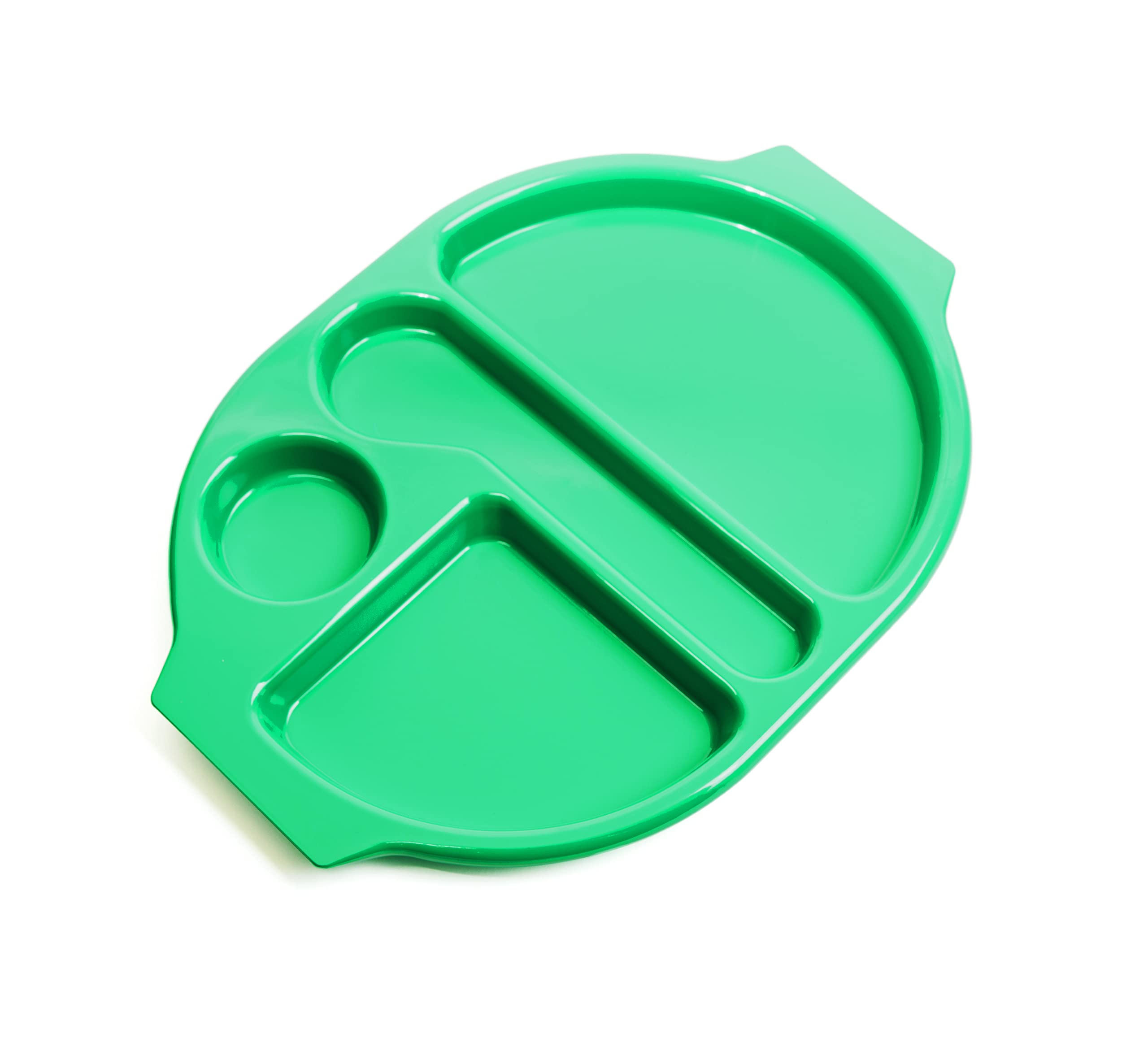 Harfield Large Meal Tray Green 38x28cm Polycarbonate Virtually Unbreakable Reusable Dishwasher Safe Childrens Serving Tray