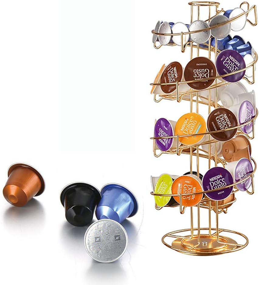 Coffee Pod Carousel Holders for Kcups Storage Basket - Holds 35 K-Cups