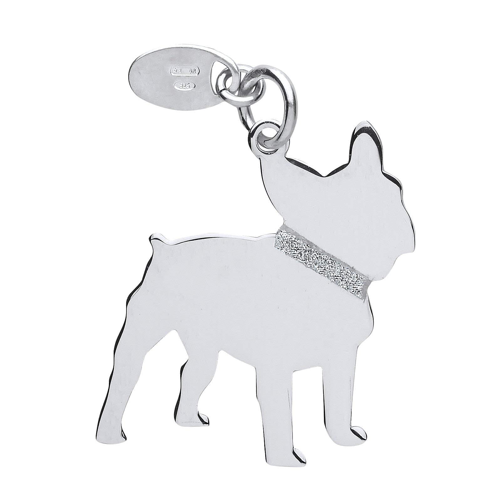 Designer Inspirations Boutique Silver French BullDog/Canine Dog/Canine Pendant - Unisex - 925 Sterling Silver
