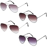 Got Shades Aviator Sunglasses for Men & Women - 100% UV Protection Classic Pilot Aviator for Mens - Sunglasses Pack of 4