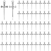 UNICRAFTALE 120Pcs Sword Charms Pendants Antique Silver Gothic Halloween Pendant Dagger Bookmarks Charm for DIY Crafts Earrings Necklace Jewelry Making 34.5x13.5mm