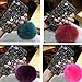 iPhone 7 Plus Case, iPhone 8 Plus Case, Babe Mall New Style Bling Diamond Fluffy Plush Ball Pendant Gemstone Chain Shockproof Hard Case (Pink)