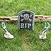 2 in 1 Spooky Halloween Graveyard Decorations Tombstone with Zombie Hands & Arms