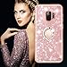 VEGO Galaxy S9 Case Glitter Bling Rhinestone Diamond Case with with Ring Stand Kickstand Rhinestone Bumper for Women Girls Sparkly Luxury Slim Soft Protective Case for Samsung Galaxy S9 (Rose Gold)