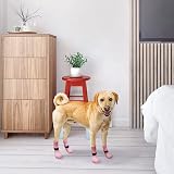 Dog Socks 3 Pairs Anti-Slip Paw Protectors Pink XS view 7