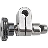 Starrett Magnetic Base Indicator Holder Snug, Dual 0.25" Holes | Silver, Compatible with 196/650/651 Series, 657S