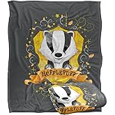 Harry Potter Watercolor Hufflepuff Crest Officially Licensed Silky Touch Super Soft Throw Blanket 50" x 60"