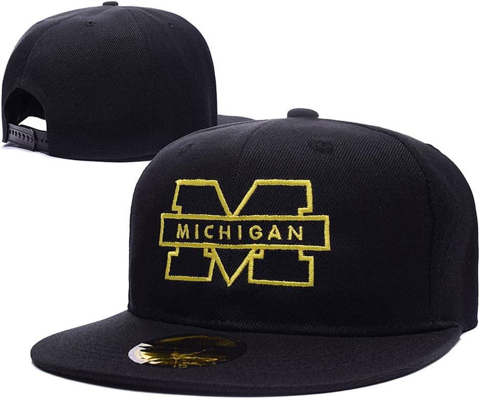 Michigan Wolverines Logo Adjustable Snapback Caps Embroidery Hats