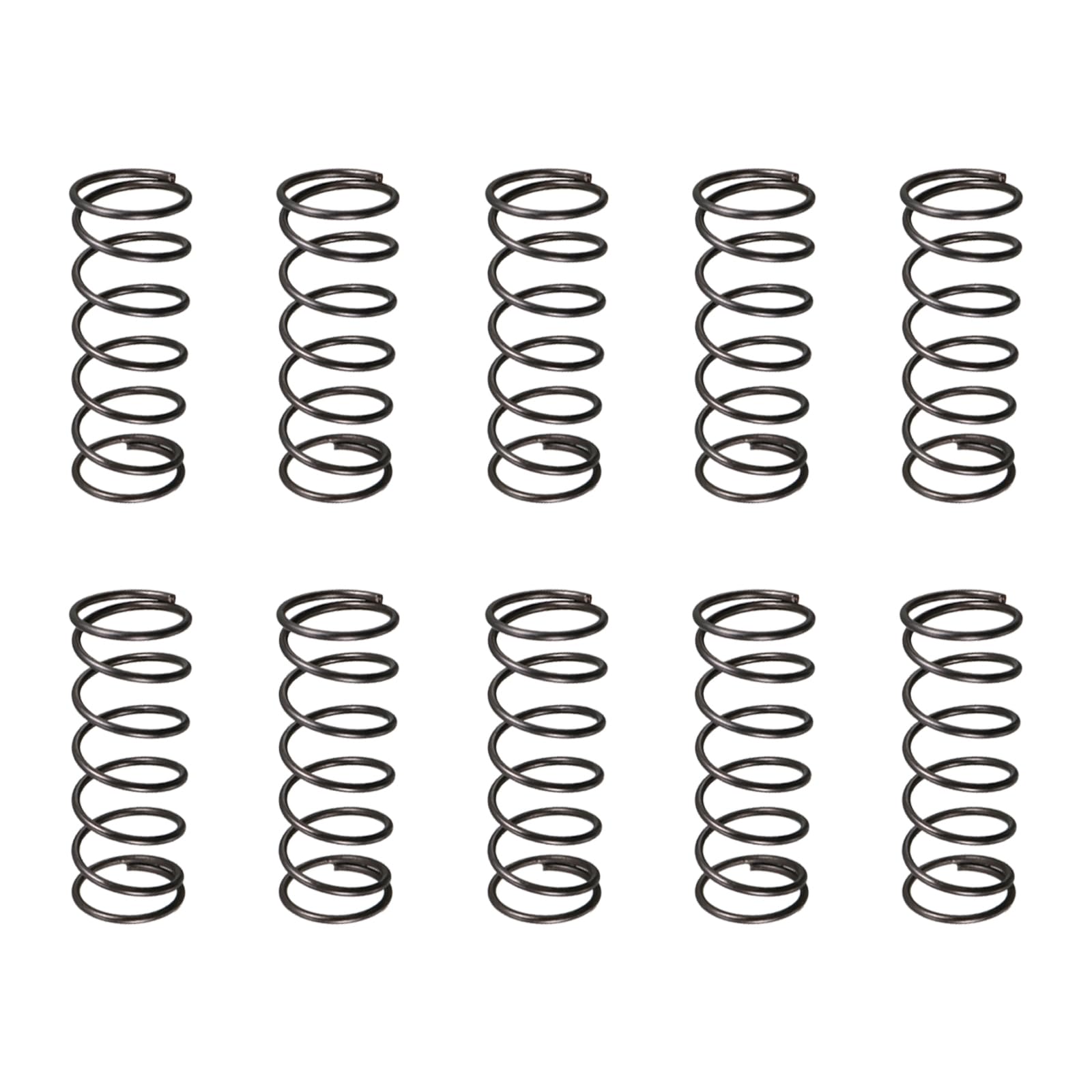DTGN 1.2x15x40mm(DxODxL) Compression Spring - 10Pack - Good for Machinery - Spring Steel Extension Spring - Black