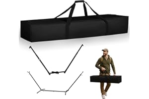 CROSSHIP Heavy-Duty Hammock Storage Bag - Black, 41.3''L x 10''W, Oxford Fabric, Zipper Closure, Carrying Bag for Hammock, Stand, Camping Gear & More