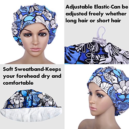 JoyRing 1 Pack Adjustable Surgical Scrub Cap Medical Doctor Bouffant Hats with Sweatband