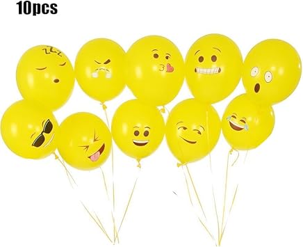 Ballons 100 Smiley Ballons Fete Emoji Toutes Les Occasions Decoration Anniversaire Baloons Maison Cdnorteimagen Cl