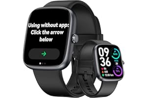 DAVIKO Smart Watch Senior Friendly Large Font No App/Phone Required Fitness Tracker, Waterproof Pedometer Watch with Step Cou