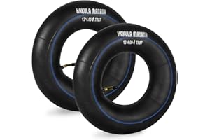 HAKULA MATATA 4.00-6'', 4.10/3.50-6'' Durable 13'' Replacement Inner Tube with TR-87 Bent Valve Stem, Heavy Duty Inner Tire Wheel for Wheelbarrows, Mowers, Hand Trucks and More, 2Packs, Black