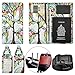 XeYOU Travel Wallet & Passport Holder Soft Microfiber Leather Passport Cover Case with 2 Matching Luggage Tags and Luggage Strap (Love Tree)
