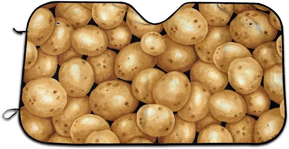 Garden Potatoes Car Windshield Sun Shade UV Auto Protector Sun Screen Front Window Sun Shade Fits Most Universal Family Cars 147X118CM
