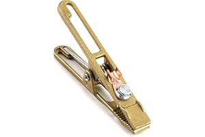 QWORK 260/300/500A Ground Welding Earth Clamp, Brass A-shape Welding Ground Clamp Cable Copper Grip for Welding Machine (260A