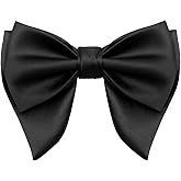 Rzmtaol Oversized Bow Ties for Men, Adjustable Pre-tied Mens Bow Tie, Solid Color Bowties Men for Wedding Party Formal