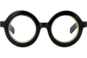 Zeelool Retro Thick Round Blue Light Blocking Glasses for Women Men Calhoun ZOA01776