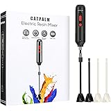 CATPALM Resin Mixer,Handheld Battery Epoxy Mixer with Rechargeable Battery for Minimizing Bubbles,DIY Crafts Tumbler, 4 Inclu